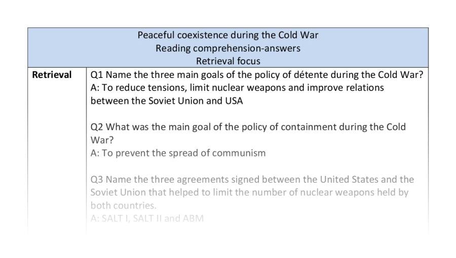 Reading comp-retrieval-Peaceful coexistence during the Cold War