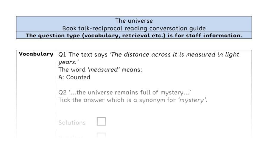 Reciprocal reading - VRSIPE - The universe