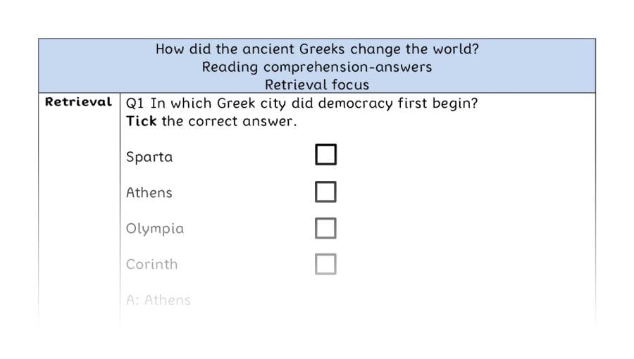 Reading comprehension - retrieval-How did the ancient Greeks change the world - answers