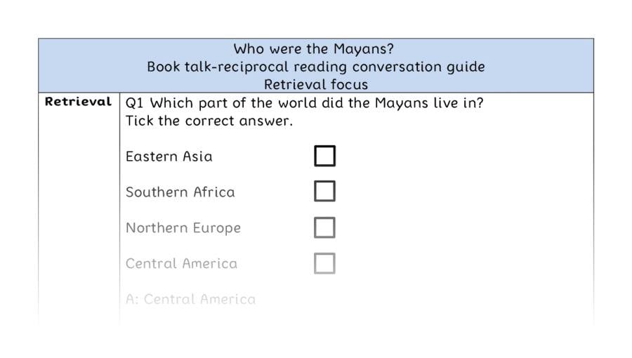 Reciprocal reading - retrieval - Who were the Mayans