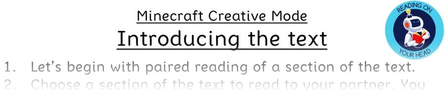 Teaching slides vocabulary - Minecraft Creative Mode