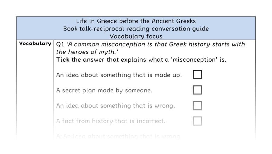 Reciprocal - vocabulary - Life in Greece before the Ancient Greeks