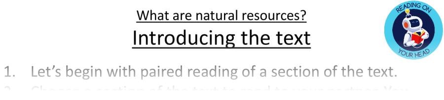 Teaching slides retrieval - What are natural resources
