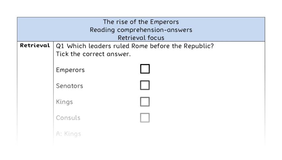 Reading comprehension - retrieval - The rise of the Emperors - answers