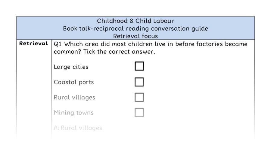 Reciprocal reading - retrieval - Childhood & Child Labour