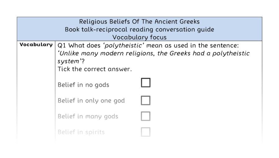 Reciprocal-vocabulary-Religious Beliefs Of The Ancient Greeks