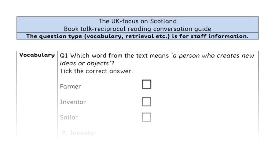 Reciprocal reading - VRSIPE - The UK-focus on Scotland