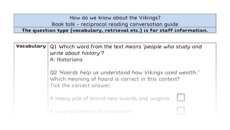Reciprocal reading - VRSIPE - How do we know about the Vikings