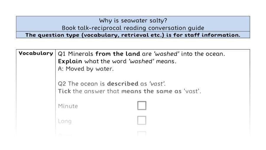 Reciprocal VRSIPE - Why is seawater salty