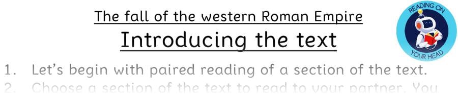 Teaching slides inference-The fall of the western Roman Empire