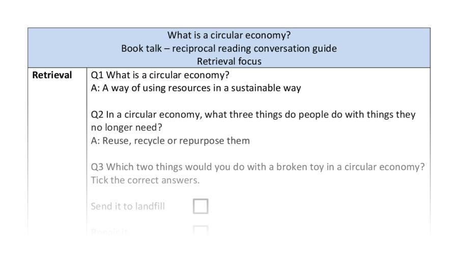 Reciprocal reading - retrieval - What is a circular economy