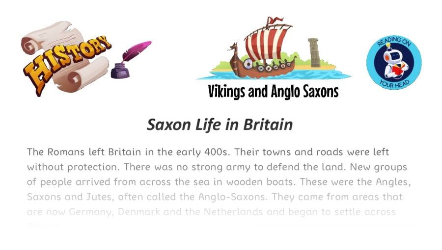 Saxon Life in Britain - condensed
