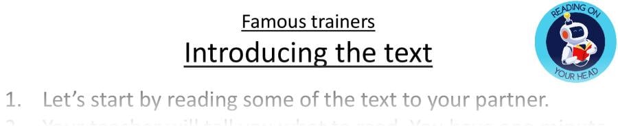 Teaching slides vocabulary - Famous trainers