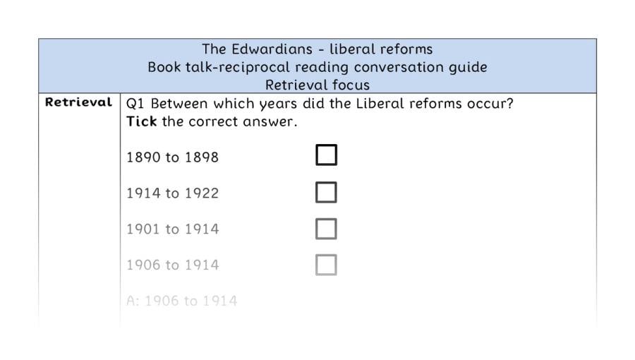 Reciprocal - retrieval - The Edwardians - liberal reforms