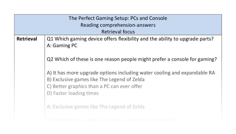 Reading comp-retrieval-The Perfect Gaming Setup PCs and Console - answers