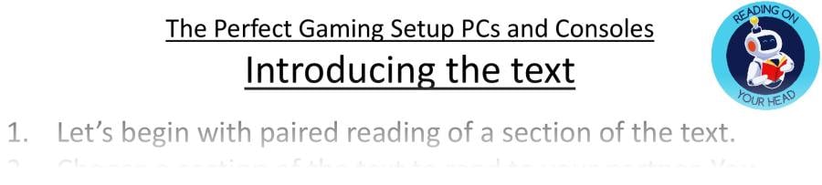 Teaching slides vocabulary-The Perfect Gaming Setup PCs and Consoles