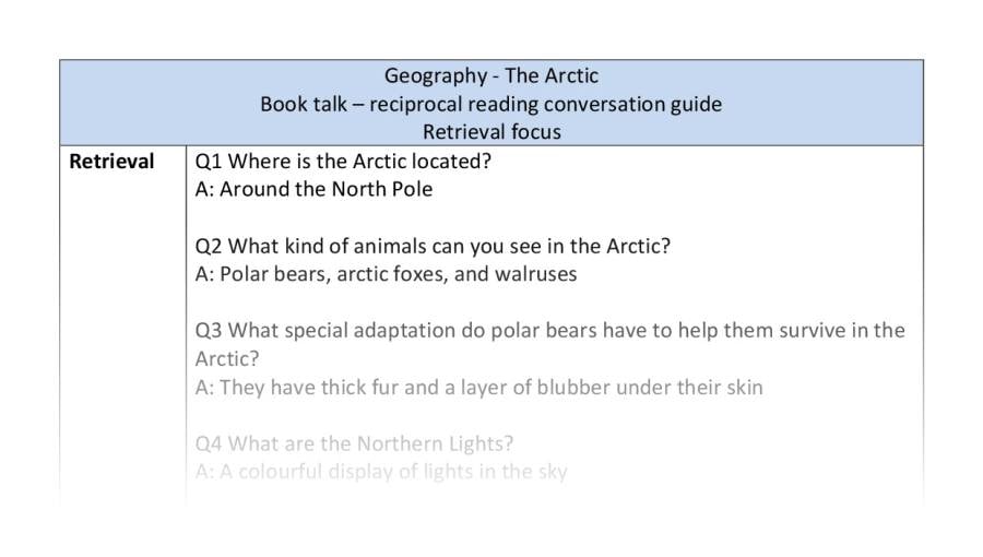 Reciprocal reading - retrieval - The Arctic