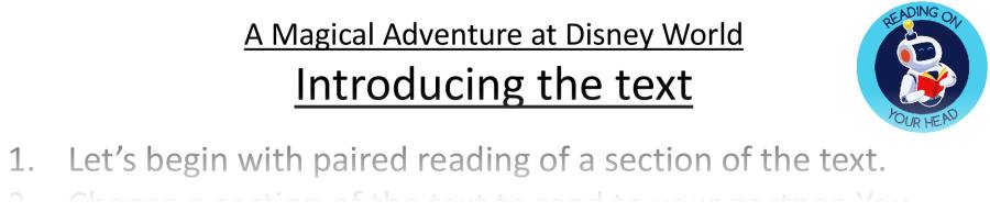 Teaching Slides - A Magical Adventure at Disney World - Retrieval Focus