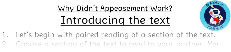 Teaching slides - Why Didnt Appeasement Work - Vocabulary Focus