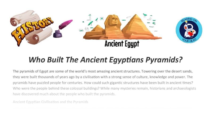Who Built The Ancient Egyptians Pyramids