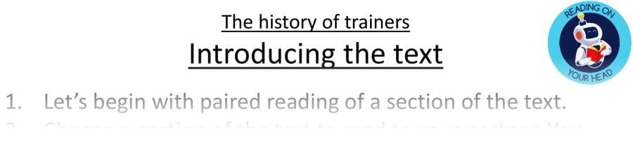 Teaching slides vocabulary-The history of trainers