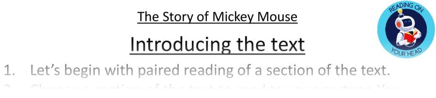 Teaching slides inference Mickey Mouse
