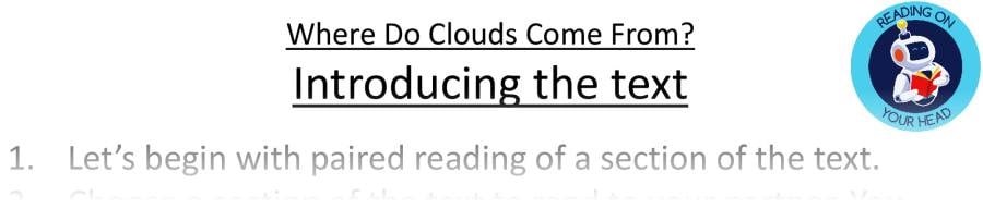 Teaching slides vocabulary - Where Do Clouds Come From