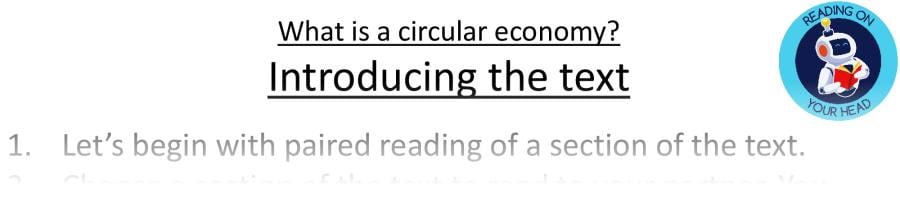 Teaching slides vocabulary - What is a circular economy