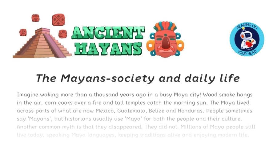 The Mayans-society and daily life