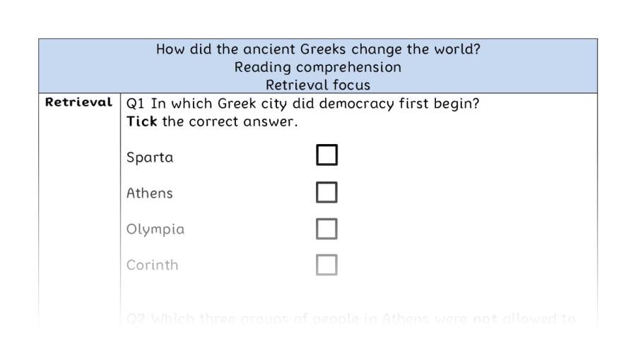 Reading comprehension - retrieval-How did the ancient Greeks change the world