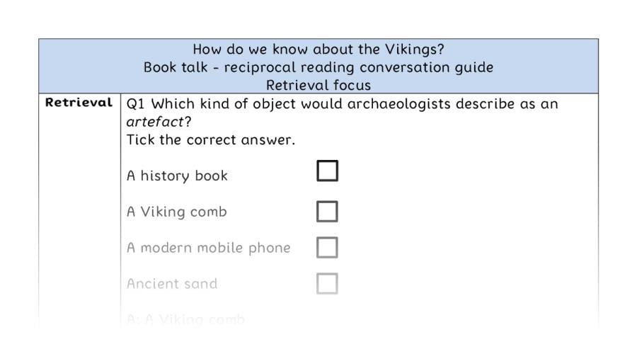 Reciprocal reading - retrieval - How do we know about the Vikings