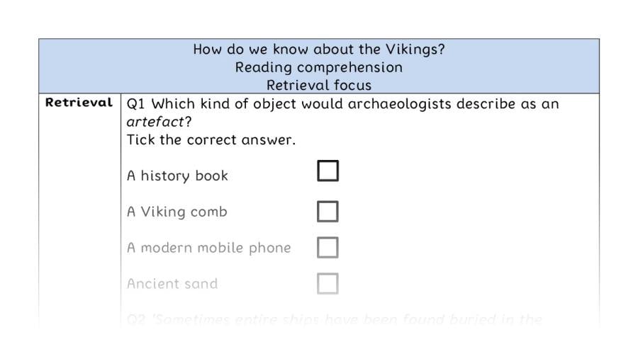 Reading comprehension - retrieval - How do we know about the Vikings