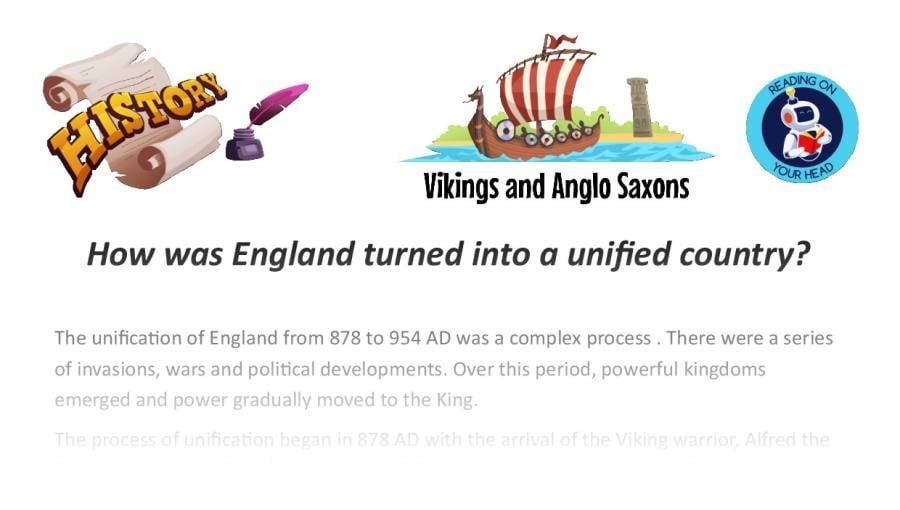 How was England turned into a unified country