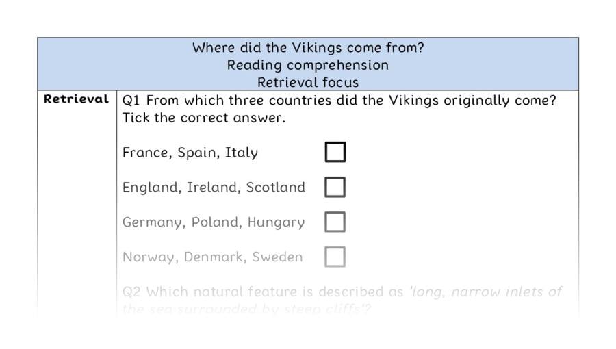 Reading comprehension - retrieval - Where did the Vikings come from