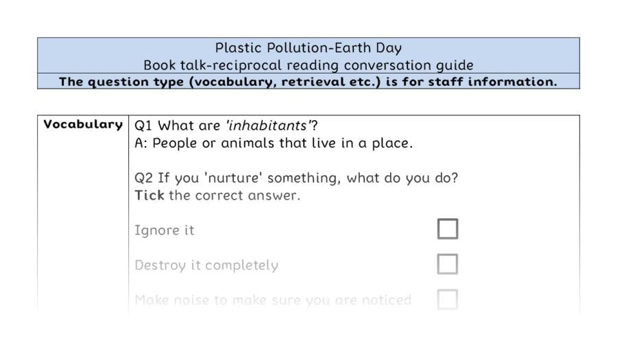 Reciprocal reading VRSIPE-Earth day