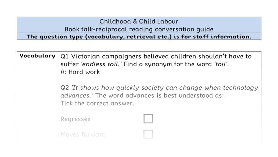 Reciprocal reading - VRSIPE - Childhood & Child Labour