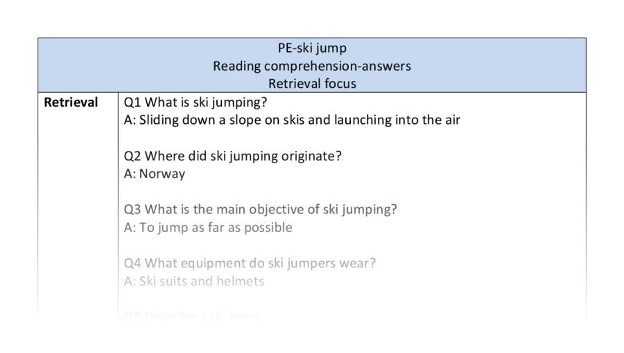 Reading comp-retrieval-ski jump - answers