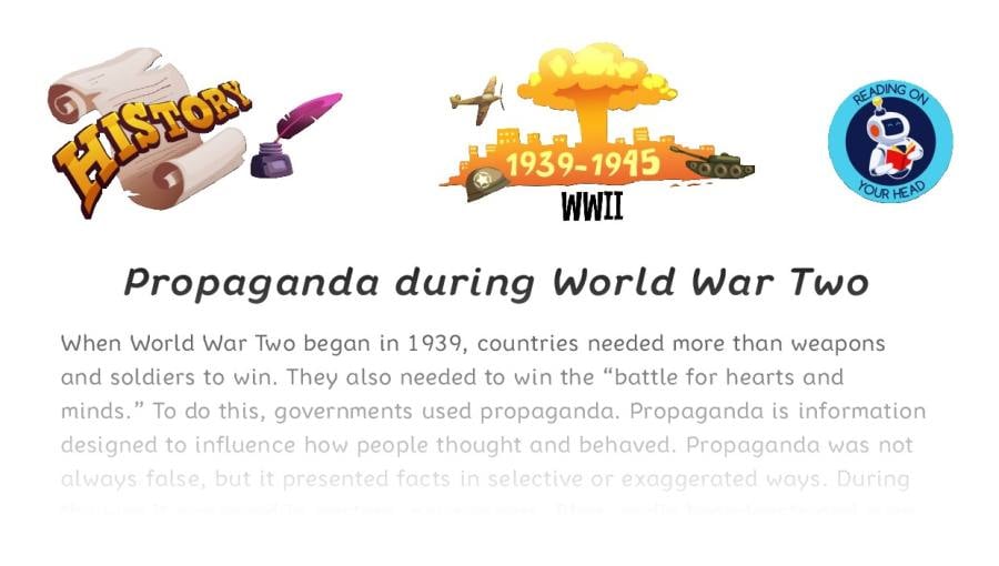 Propaganda during World War Two - condensed version