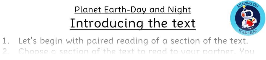Teaching slides retrieval-Planet Earth-Day and Night