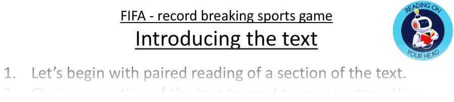 Teaching slides retrieval-FIFA - record breaking sports game