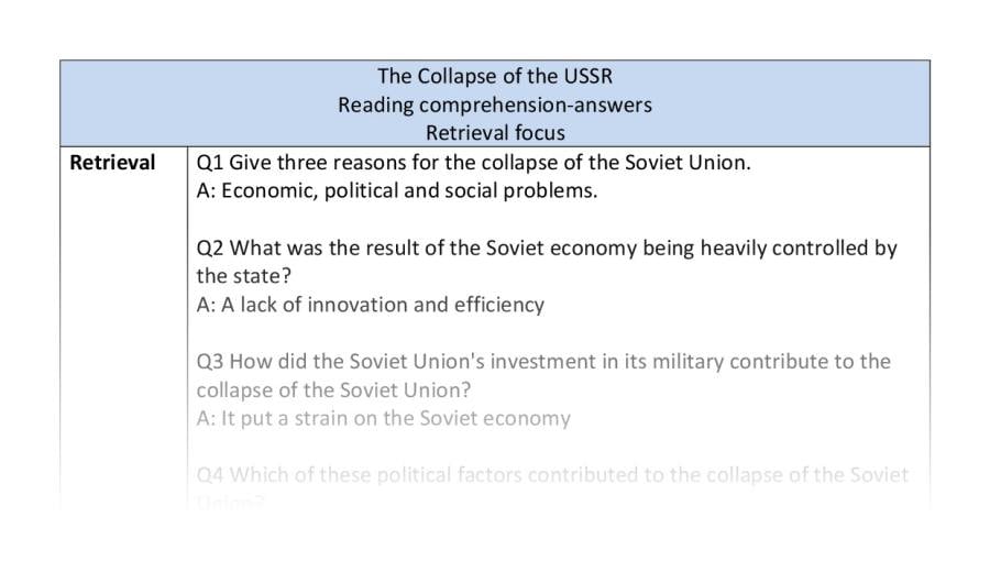 Reading comp-retrieval-The Collapse of the USSR
