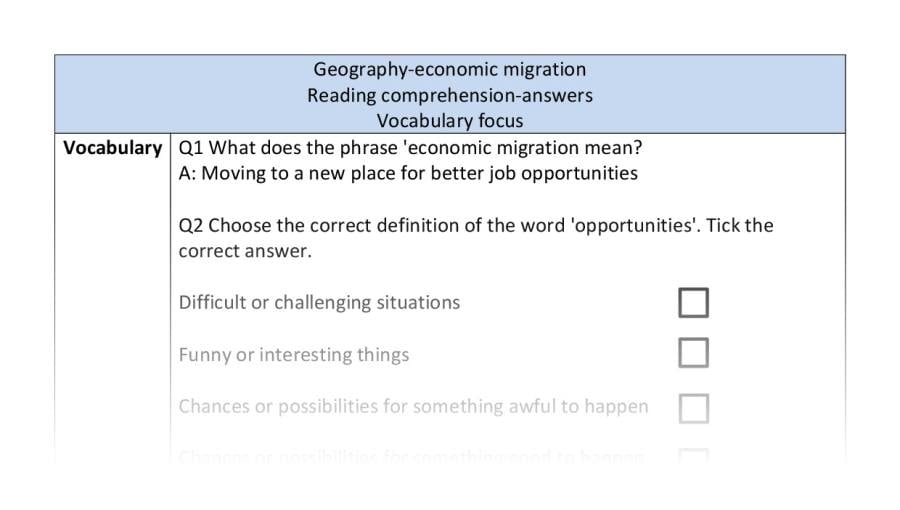 Reading comp-vocabulary-economic migration