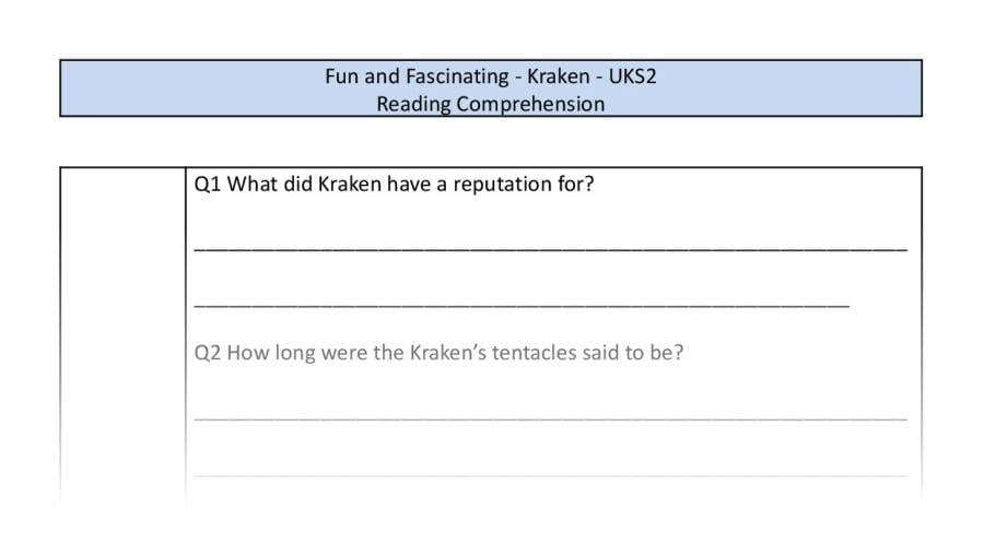 Reading Comprehension-Kraken-retrieval Focus