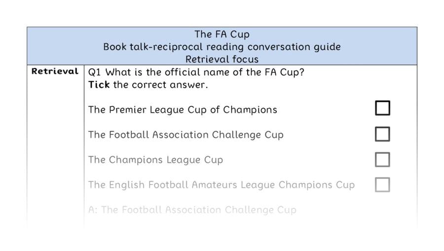 Reciprocal reading- retrieval - The FA Cup