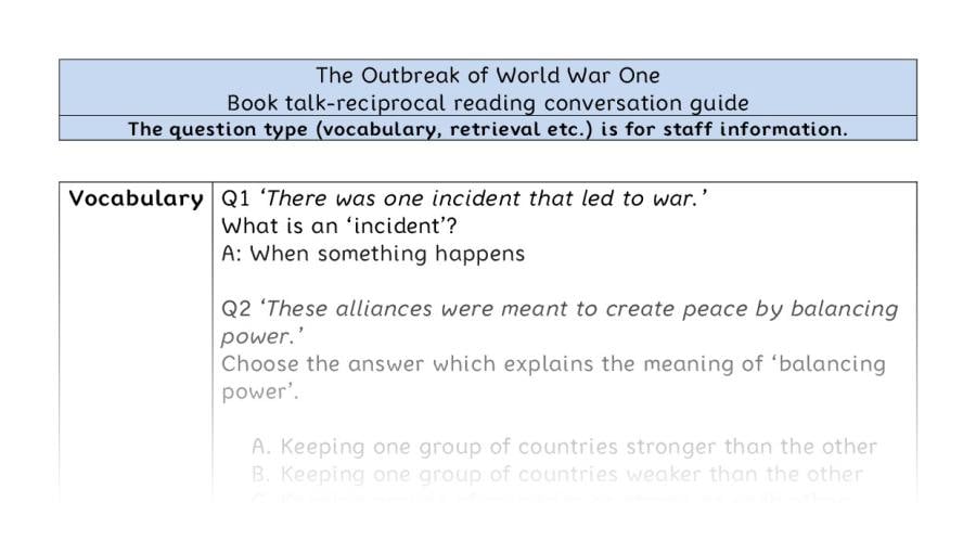 Reciprocal-VRSIPE-The Outbreak of World War One