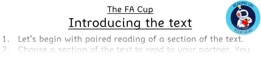 Teaching slides retrieval - The FA Cup
