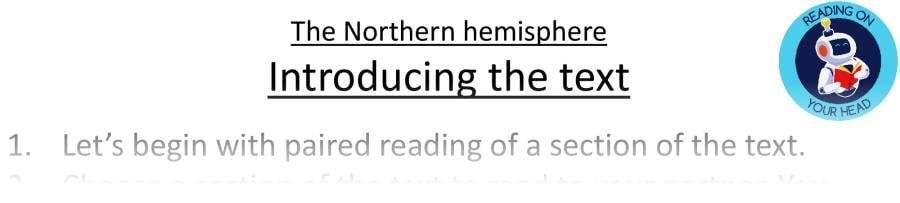 Teaching slides retrieval-The Northern hemisphere