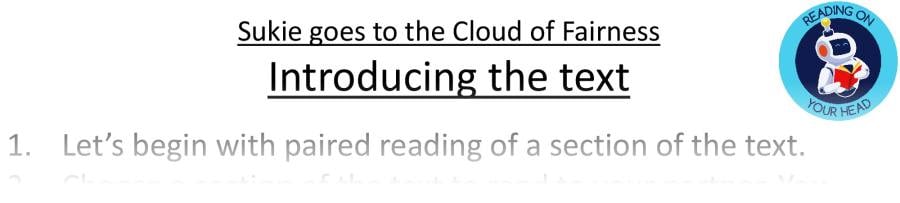 Teaching slides vocabulary-Sukie goes to the Cloud of Fairness