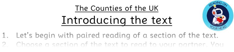 Teaching slides - The Counties of the UK - VRSIPE Focus