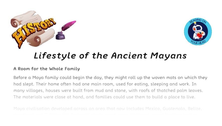 Lifestyle of the Ancient Mayans